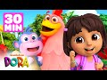 Dora's Best Adventures w/ Big Red Chicken! 🐔❤️ 30 Minutes | Dora & Friends