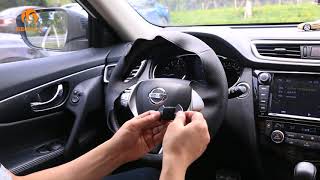 How to stitch DIY leather steering wheel cover for Nissan X-Trail (Mewant® Offical video)