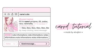 really cute & interactive carrd tutorial — © dollzito, hobiiov