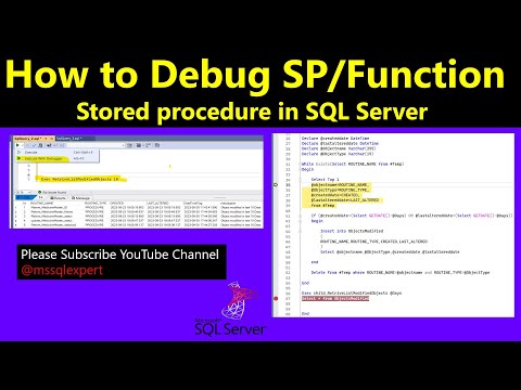 How to Debug Stored Procedure debug stored procedure ssms while loop in sql