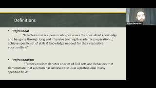 Professionalism and Communications in the healthcare setting by Dr Omer Farooq Khan