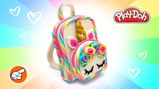 Play Doh Unicorn School Backpack. DIY Miniature Tutorial for Kids. Easy DIY for Kids