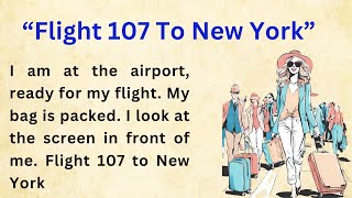 Flight 107 to New York   Learn English Through Story Level 3   Graded Reader   Improve Your English