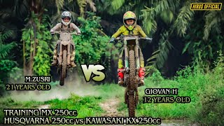 GIOVAN H MANDI LUMPUR TRAINING PAKAI KX 250cc BERSAMA M.ZUSRI PAKAI HUSQVARNA 250cc DI SIRKUIT KNPI