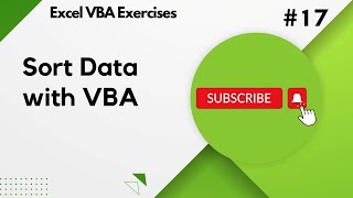 2.17 - Sort Data with Excel VBA