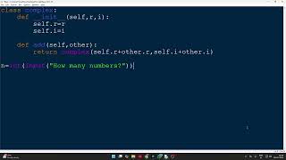Python Program for Addition of Complex Numbers Using Class | VTU Q8 | 1BPLC105B