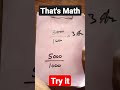 That's Math | Try it | Genius Math #iqtest #teachers #mindtest #fyp #youtube #shorts #video #viral