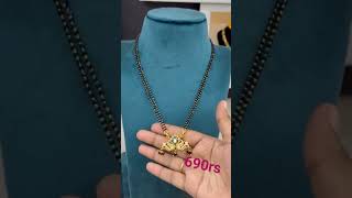 690rs free shipping whatsapp 7013573487 | one gram gold Black beads chain