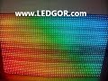 dynamic programmed rgb led strip screen with 1led control type sample 2.5x1.2meter ledgor