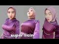 jilbab dress ungu satin super licin 🤤 full HD 1080 || ID : ebby_katssu