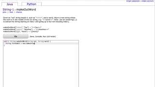 CodingBat makeOutWord Quick & Easy Solution