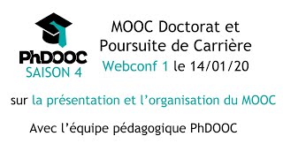 PhDOOC Saison 4 - Présentation du MOOC