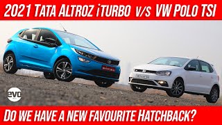 2021 Tata Altroz iTurbo vs VW Polo TSI | Turbo Petrol Hatchback Comparison Review | evo India