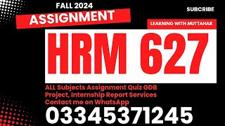 hrm627 solution fall 2024