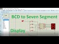 BCD To seven segment display circuit in proteus || simulation of bcd to seven segment in proteus