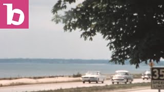 Vintage Car Driving - Moon Beach Road, Wisconsin, USA: 1960s