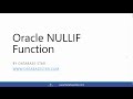 Oracle NULLIF Function