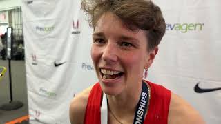 Nikki Hiltz Reacts To Winning The U.S. Indoor Championships 3000m, Beats Shelby Houlihan