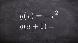 Learn how to evaluate a quadratic function