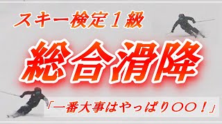 【SAJ】スキー検定1級の総合滑降（フリー）を解説！リズム変化と構成で高得点をとるコツ