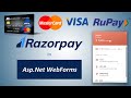 RazorPay Payment Gateway Integration in ASP.Net WebForms