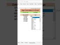 How to Calculate Age in Excel Instantly!