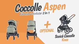 Carucior modular 2in1 Coccolle Aspen + optional Scoica Coccolle Knox - caracteristici si montaj