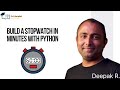 Build a Stopwatch in MINUTES with Python | Python Tkinter