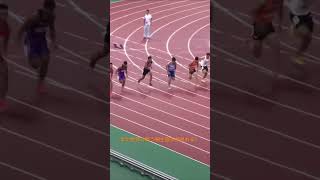 アジア大会　100m予選　桐生選手