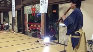 H280828 ”和装de如法寺 夏祭り”　橋本岳人山先生尺八演奏①