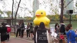 잠실 석촌호수에 나타난  러버덕(RUBBER DUCK)