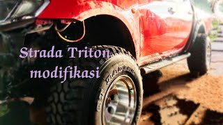 Strada Triton Double cabin modifikasi bemper custom dan meninggikan mobil by.bmc lampung