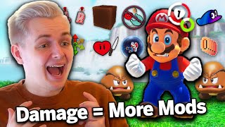 Mario Odyssey but if I take damage, I add more mods