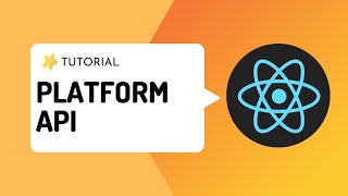 Tutorial#11 | Platform API | platform specific code | React Native cross platform app tutorial