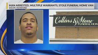 Illinois man charged with stealing funeral home van with body inside arrested in Green Bay