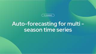 Auto forecasting for multi season time series in Microsoft Fabric