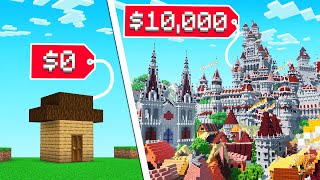 $0 vs $10,000 Builds In Minecraft