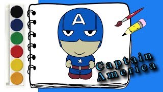 Как нарисовать Капитана Америку Раскраска игрушка сквиши Капитан Америка How to draw Captain America