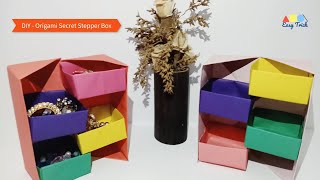 DIY Origami Secret Stepper Box / Origami Paper Crafts / Gifts Idea