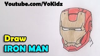 How to draw Iron Man face and Mask