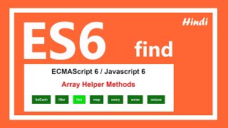 ES6 tutorial | find method in Javascript in Hindi