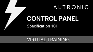 Control Panel Specification 101
