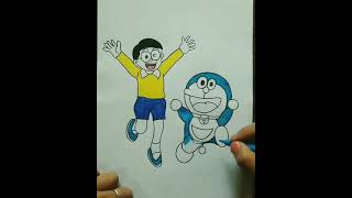 Doraemon easy drawing 😁 #shorts #drawing #art #artist #cute