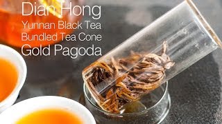 Black Tea-Steep Dian Hong-Yunnan Black Tea-Bundled Tea Cone-Gold Pagoda