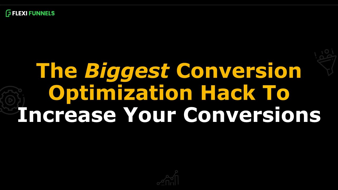 Biggest Conversion Optimization Hack With Step By Step Formula!! - YouTube