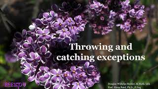 4.07 Throwing and catching exceptions