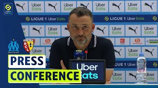 Press Conference OLYMPIQUE DE MARSEILLE - RC LENS (2-3) / Week 8 - Ligue 1 Uber Eats / 2021-2022
