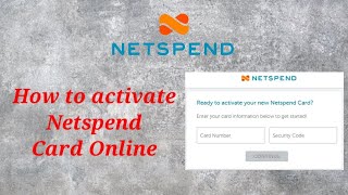 How to activate your Netspend Card Online