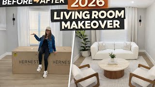 ✨🏡 EPISODE 4 KATIE IS COMING OVER | NEW YEAR LIVING ROOM REFRESH | NEUTRAL MODERN FURNITURE