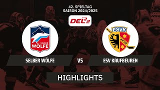 DEL2: Selber Wölfe vs. ESV Kaufbeuren I Highlights - 42. Spieltag | SDTV Eishockey